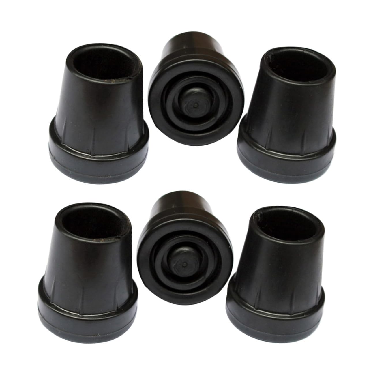 KOMBIUDA 10pcs Walking Cane Tips Walker Accessories Rolling Walker Accessories Elderly Walking Aid Walking Stick Protector Anti-skidding Cane Tips Leg Tips Crutch Tips Black