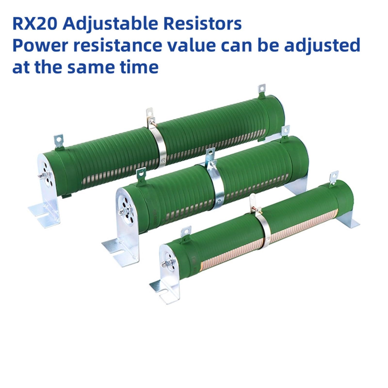 Reostato scorrevole a resistenza avvolta regolabil Scaricatore a filo avvolto ad alta potenza RXG20 RX20 600W 800W 1000W Ripple regolabile(RX20-T Adjustable,1000W 80 R ohm)