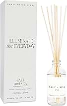 Sweet Water Decor Salt & Sea Reed Diffuser Set - Sea Salt Citrus & Musk Amber Scent Diffuser - Reed Diffusers for Home with Long Lasting Fragrance - Non-Toxic Oil Reed Diffuser - Made in the USA
