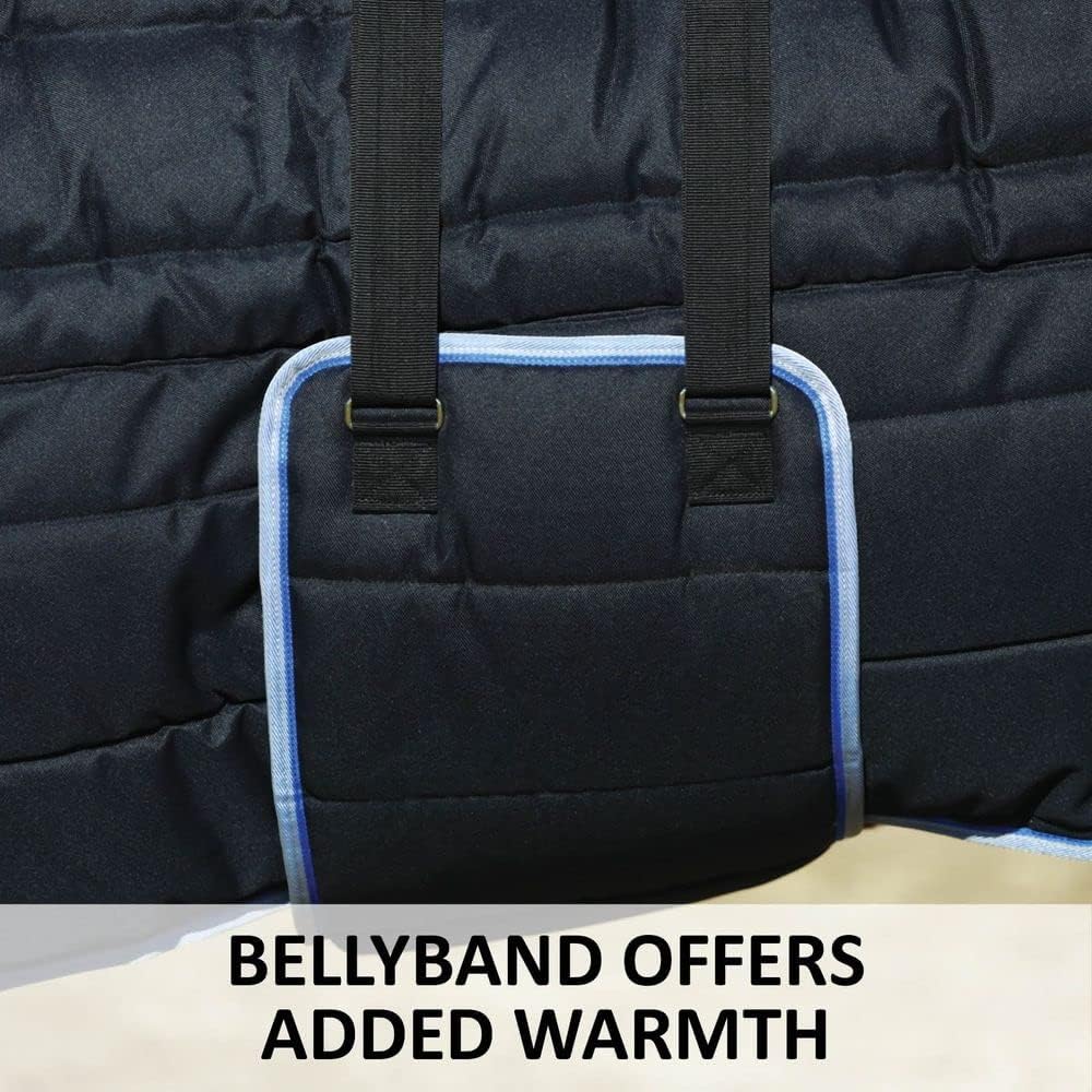 Tekno-Quilt Heavyweight Stable Blankets for Horses | Wither V-Free Bellyband | Comfortable Winter Horse Blanket | Horse Blankets for Winter Waterproof