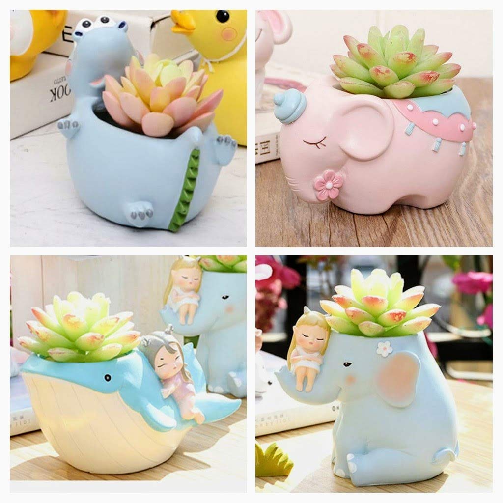 Guuchuu Cute Poly Resin Succulent Planter Hand Made Without Plant (4 POTS ONLY Plant NOT Included) (B08Y16MCWK) Amazon Price History, Amazon Price Tracker