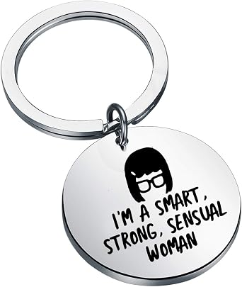 ENSIANTH Burgers Inspired Keychain Comedy TV Show Fans Gift Woman Power-Inspirational Gift for Friend Sensual Woman