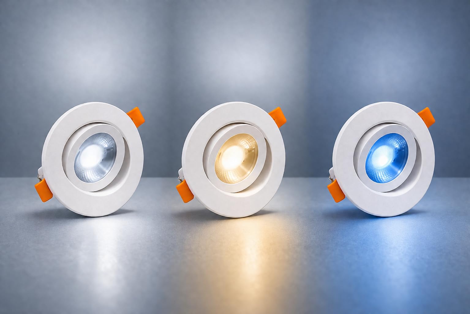 OLIPS 3W LED COB Recessed Ceiling Downlight, Adjustable Spotlight, White/WARMWHITE/Blue (WWB) Decorative Light, Round Cutout Mount for Home, Hotel, Restaurant, Showroom & Event Lighting (Pack of 3)-picture-12
