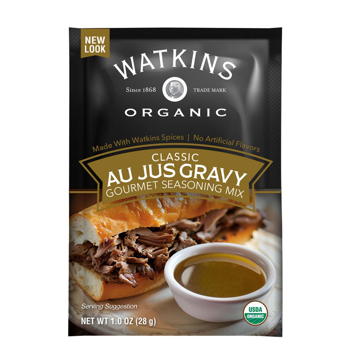 Organic Gourmet Seasoning Mix, Au Jus Gravy, 1.0 Oz. Pouch, 1 Count