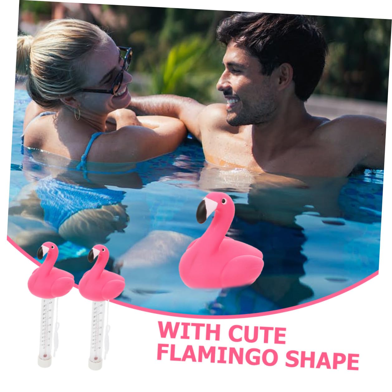 Ciieeo 2pcs Floating Pool Water Thermometer and Bathtub Temperature Thermometer for Spa, Hot Tub, and Outdoor Swimming Pool Use, Easy-Read Large Display, Sturdy Waterproof Design