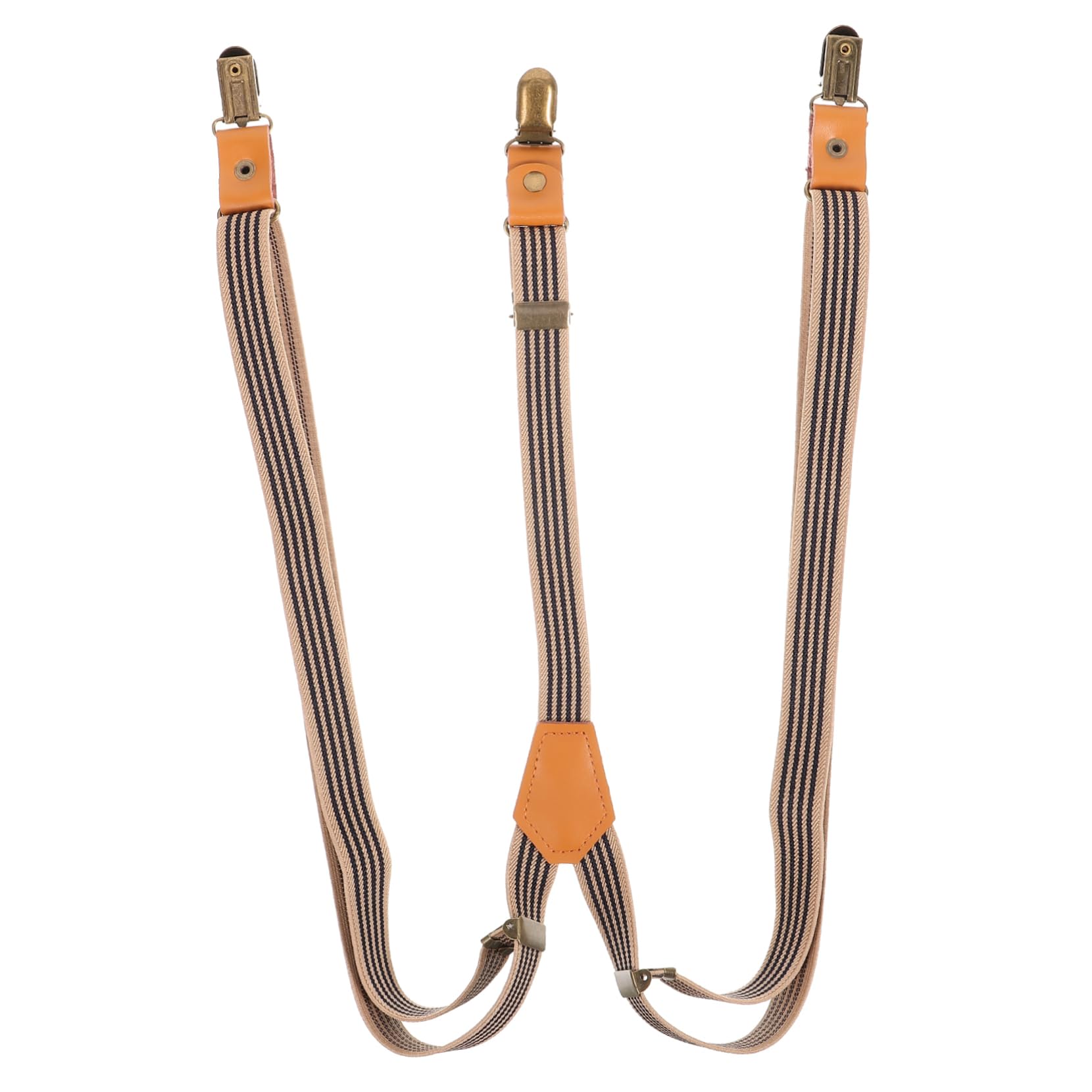 4pièces Bretelles Élastiques Ajustables Pour Hommes Accessoire Pratique Et Confortable Pour Costumes Et Jeans Design y Avec Rayures