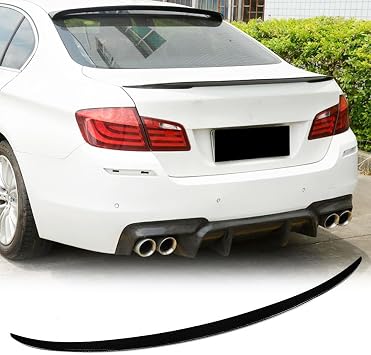 مفسد الجذع الأسود اللامع لسيارات BMW الفئة الخامسة F10 2011-2016 520i 528i 530i 535i M Sport M-Tech M5 Fiberglass Car Boot Lid Highkick Wing Lip Factory Outlet