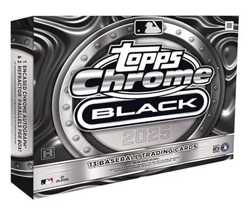 2025 Topps Chrome Black Baseball Sealed Hobby Box (1 Encased Autograph Per Box)