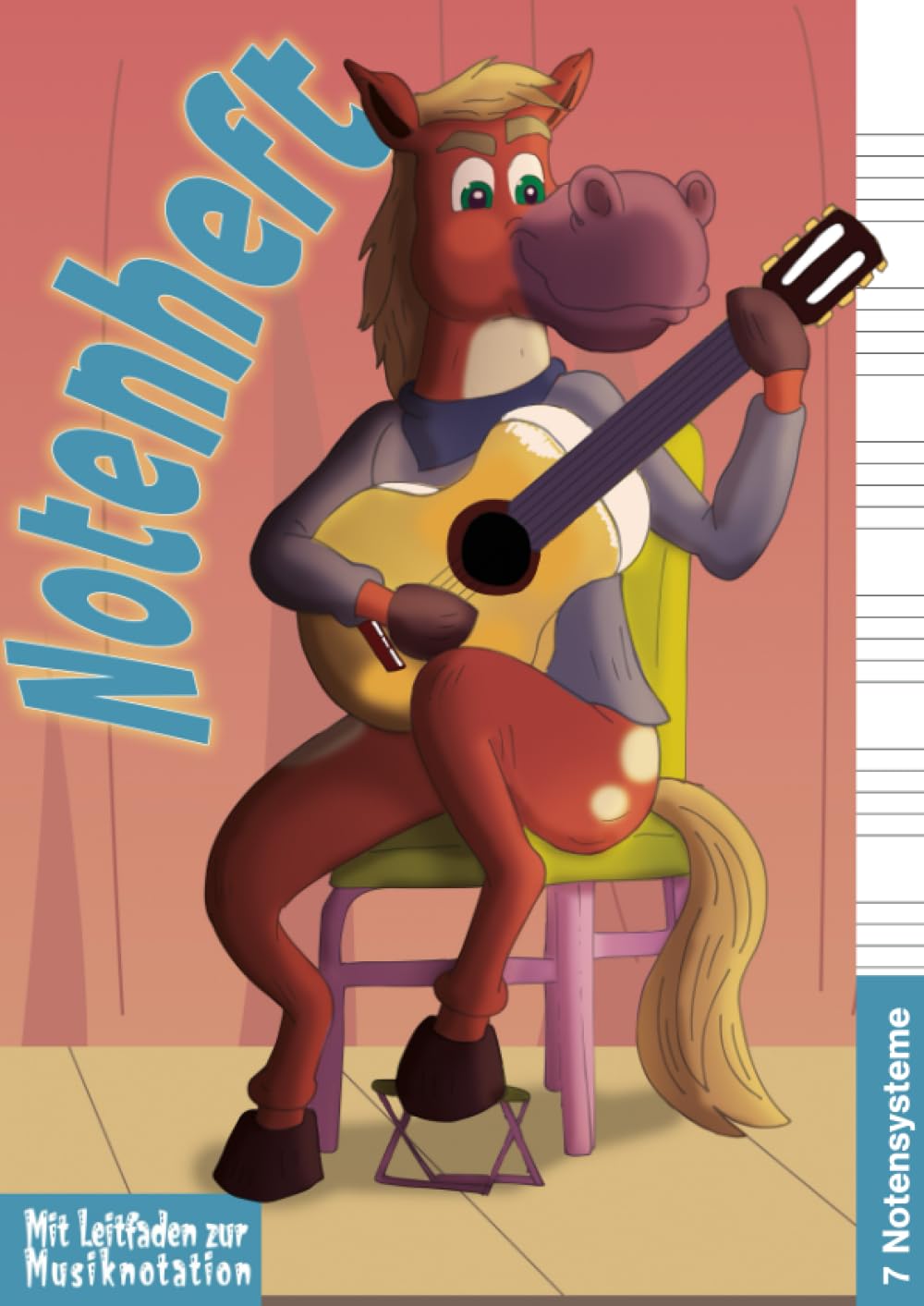 Cahier de musique A4 cadeau idéal pour enfant débutant les cours de musique et le solfège