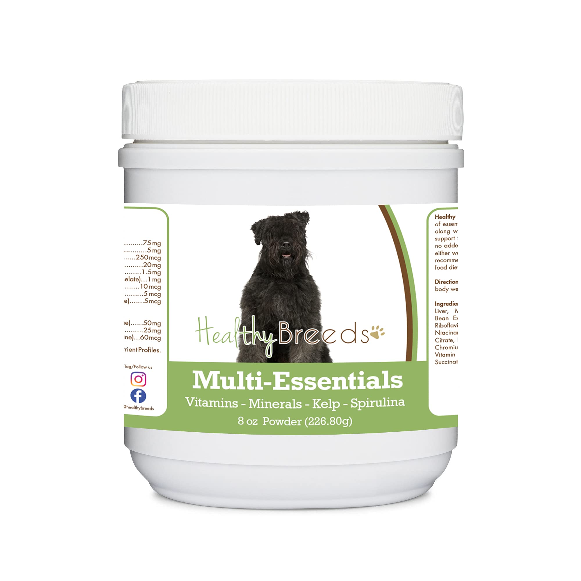 Healthy Breeds Bouvier des Flandres Multi-Essentials Powder for Dogs - an Ideal Supplement of Vitamins, Minerals &amp; Antioxidants for Your Dog - 8 oz