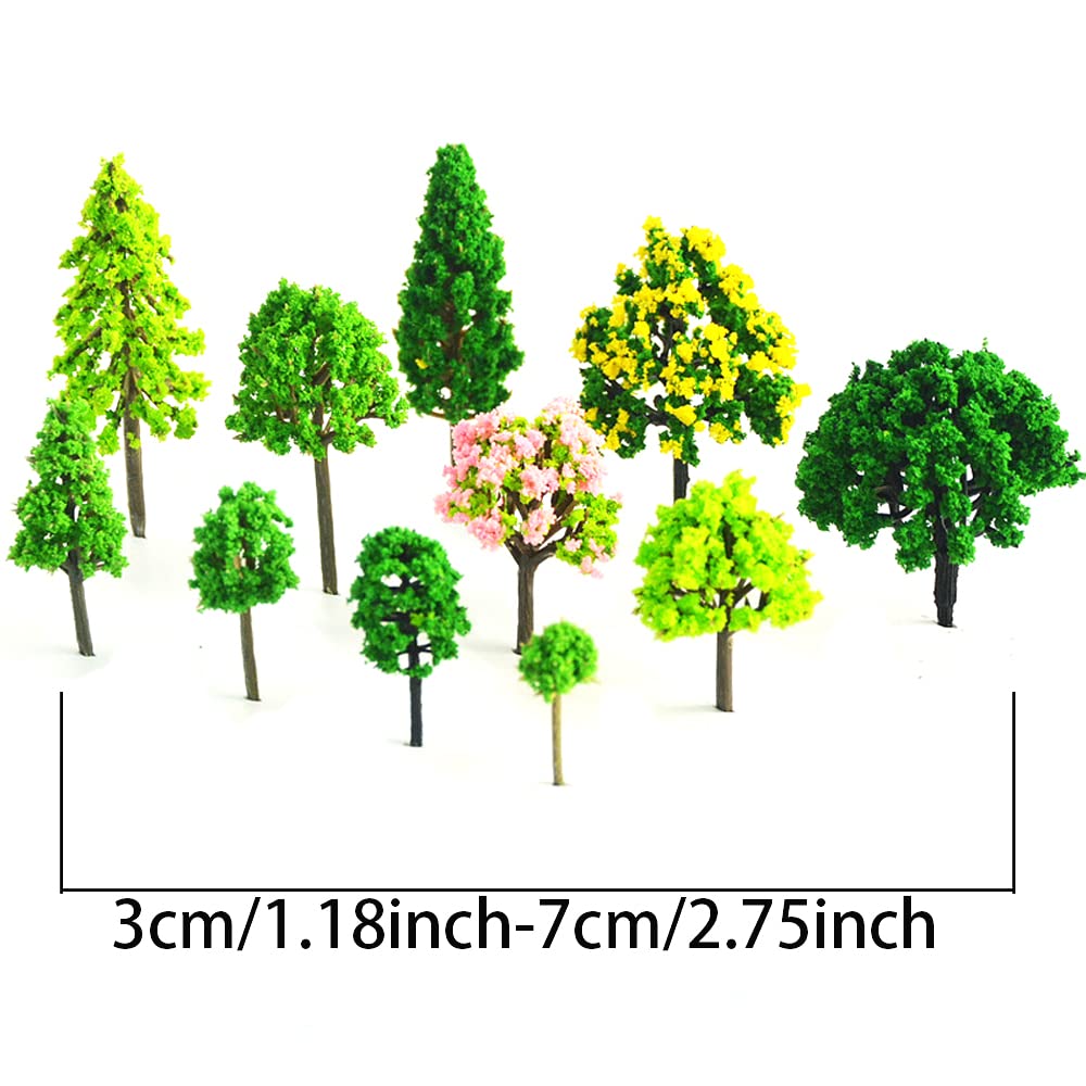Lot 55 Arbres Miniatures 3-7 Cm – Modélisme Paysage Ferroviaire, Maquettes & Décor – Plastique Réaliste