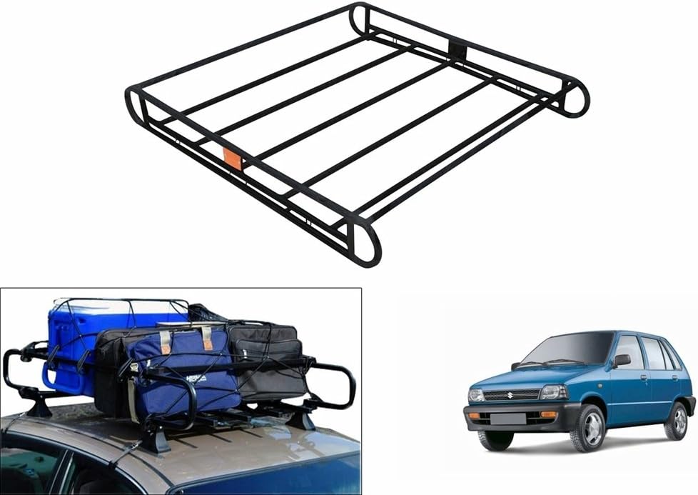 Speedwav RC-B Roof Luggage Carrier Black-Maruti Car 800