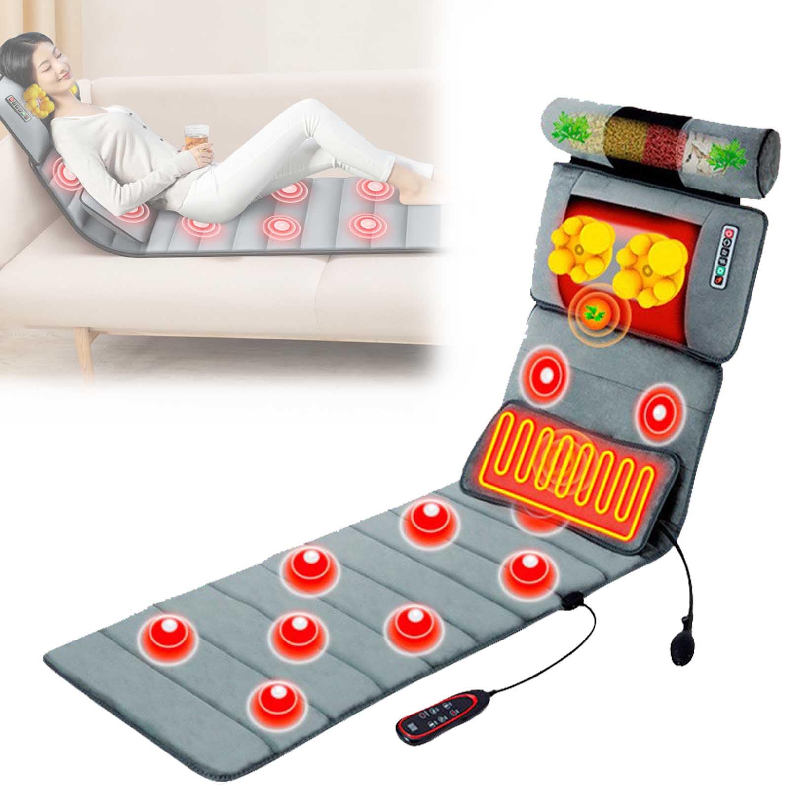 Amazon.com: Vibrating Massage Mattress Pad with Heat,10 Vibrating Nodes  Full Body Massage Mat with Adjustable Pillows Heating Pads,Full Body  Massager for Neck and Back Muscle Relaxation : Health & Household