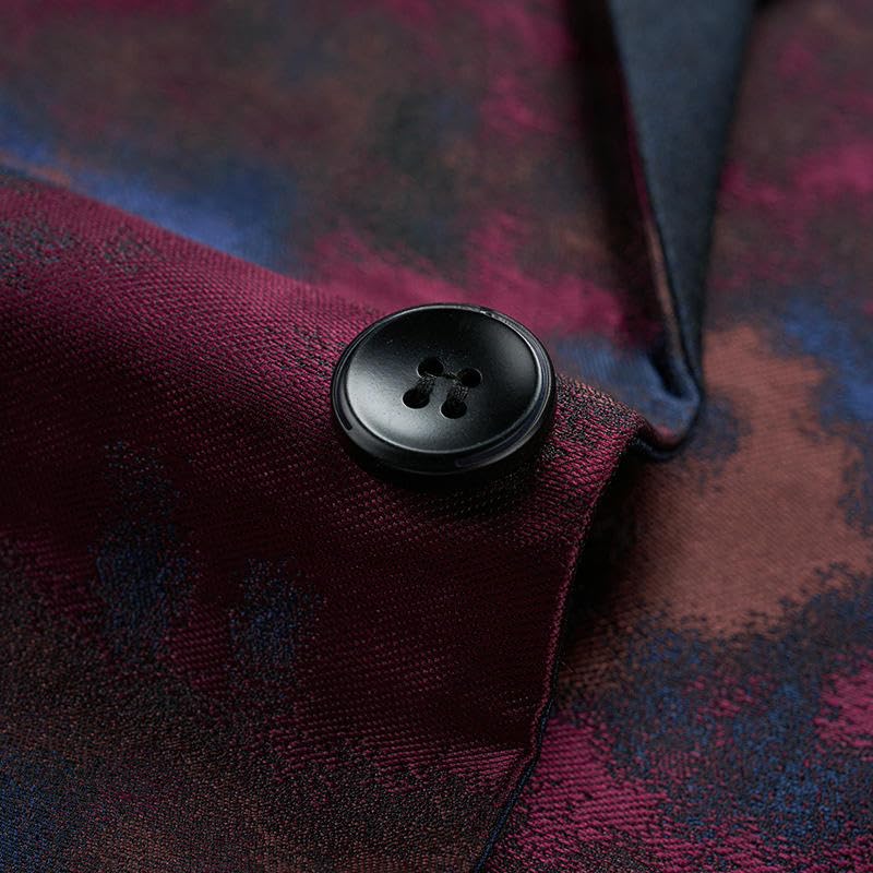 Smoking de banquet blazer homme chic veste ajustée un bouton fleurs