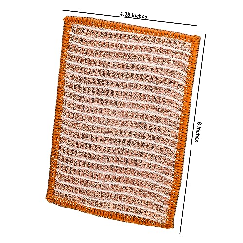 Image of Redecker Copper Microfiber Cloth - Dual Cleaning Cloth with Copper Threads for Non-Scratch Cleaning, Glass, Stainless Steel & Kitchen Surfaces - Reusable Cloth, Made in Netherlands