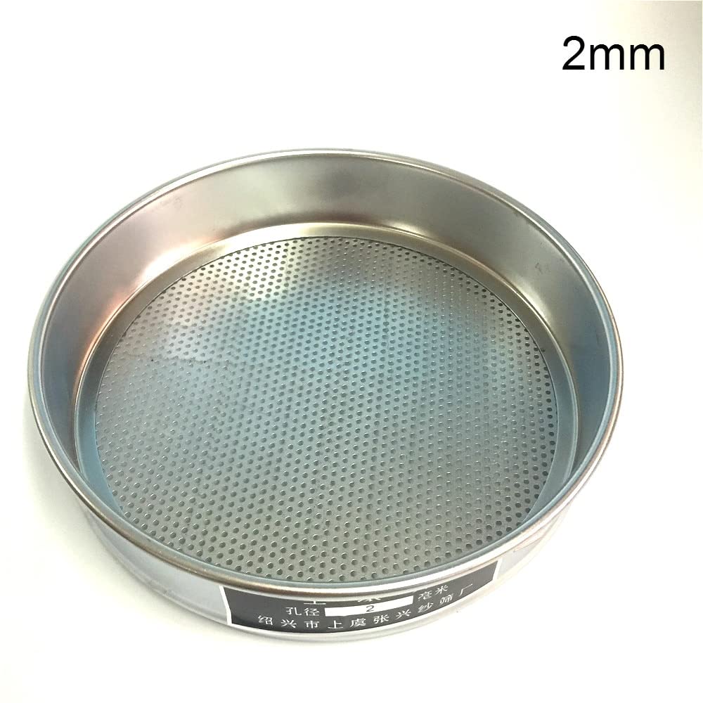 tamiz de laboratorio, Tamiz de suelo for horticultura, orificio redondo, for muestreo laboratorio, con apertura 30 cm (0,075-60 mm), tapa y base galvanizadas, 1 unidad(2mm)