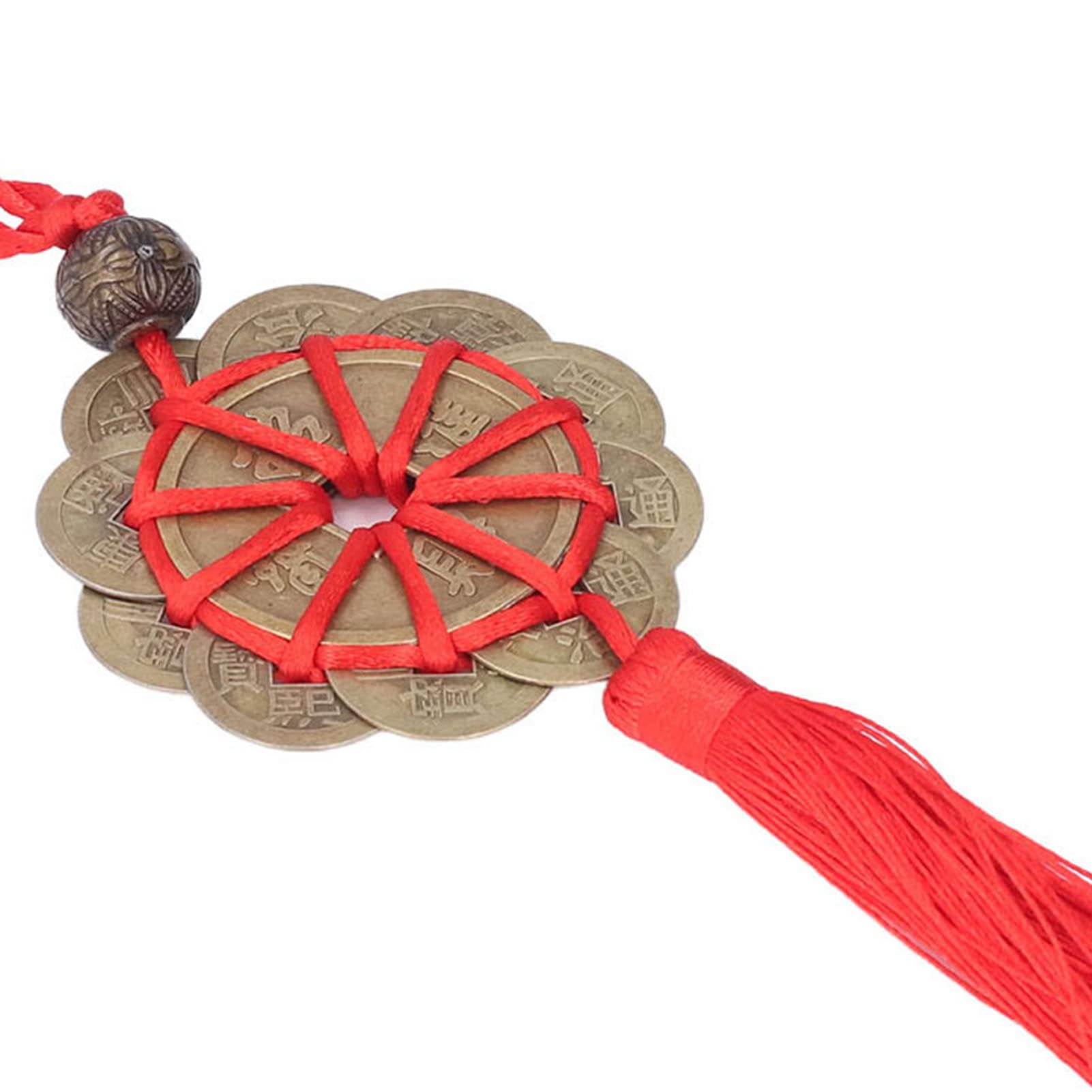 Porte-Bonheur Chinois - Lot De 3 Pièces - Cordon Rouge (Couleur Du Bonheur) - Neuf Sans Emballage