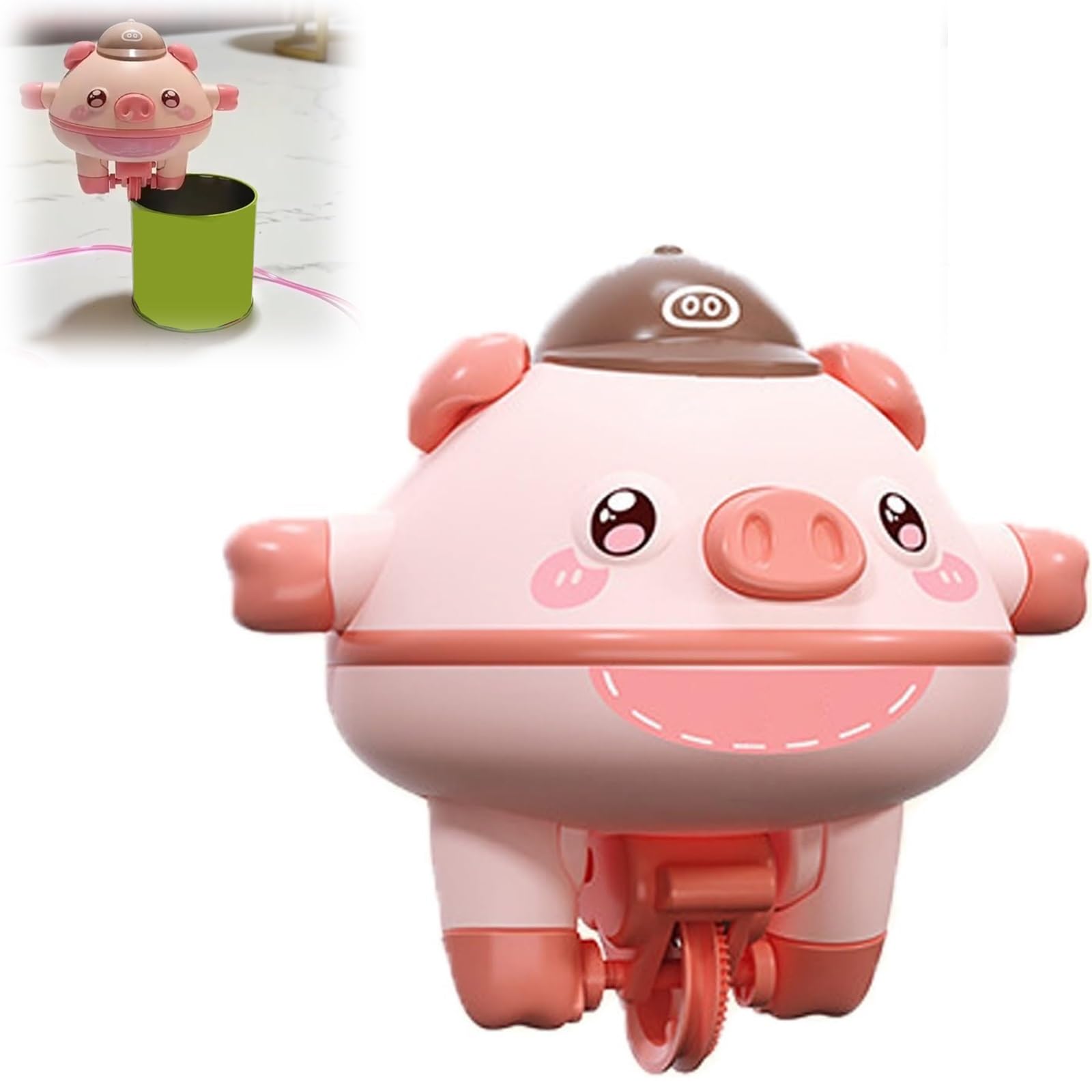 Cute Balanced Pig Toys, Tightrope Walking Tumbler Piglet Unicycle Toy, Amazing Cute Balanced Pig, Roly-Poly Fingertip Gyroscope Balance Robot, Best Gift For Kids/Friends (Color : Pink)