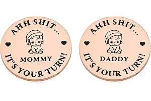Funny Baby Gifts New Dad Mom Decision Coin for First Time Dad...