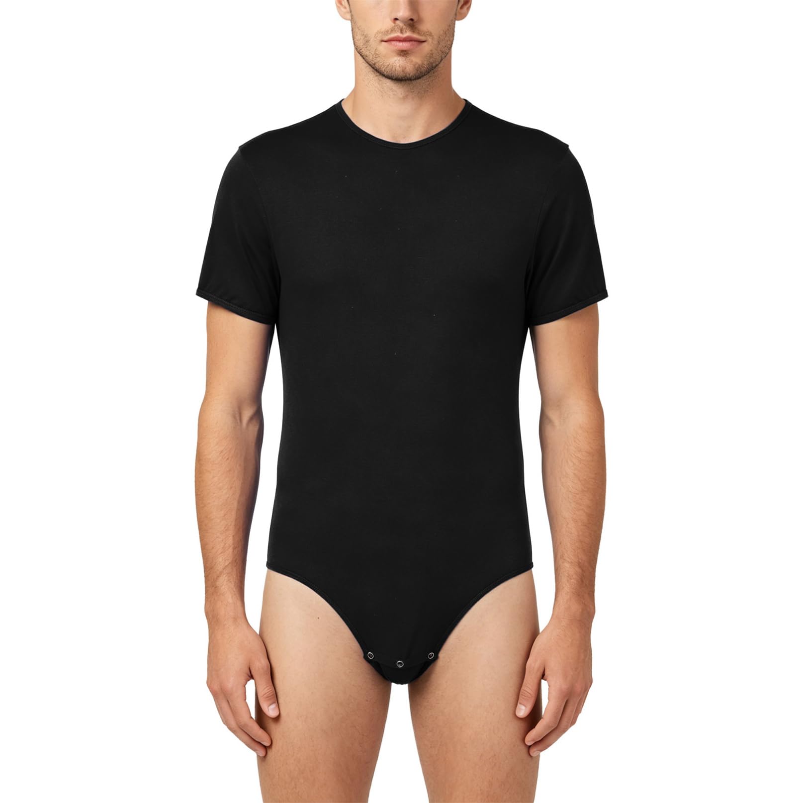 iiniim Body T-shirt Maillot De Corps Homme Justaucorps Gymnastique Danse Competition Combinaison Sport Bodysuit Leotard Dancewear M-XXL