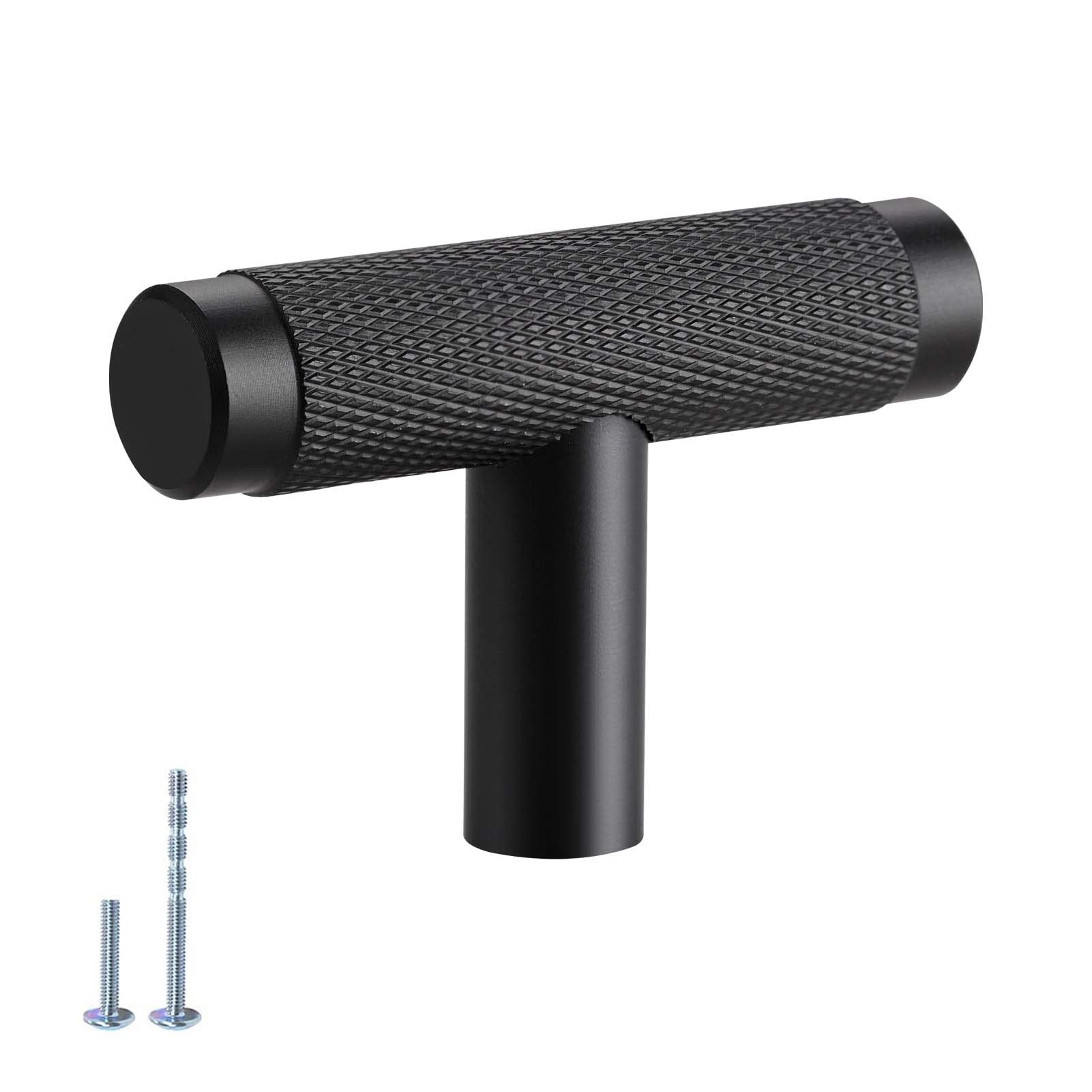 AITITAN 10 Pack Black Cupboard Knobs Black Drawer Knobs - 50mm Length Single Hole Kitchen Cupboard Handles, Door Knobs for Cupboards and Kitchen Door Knobs
