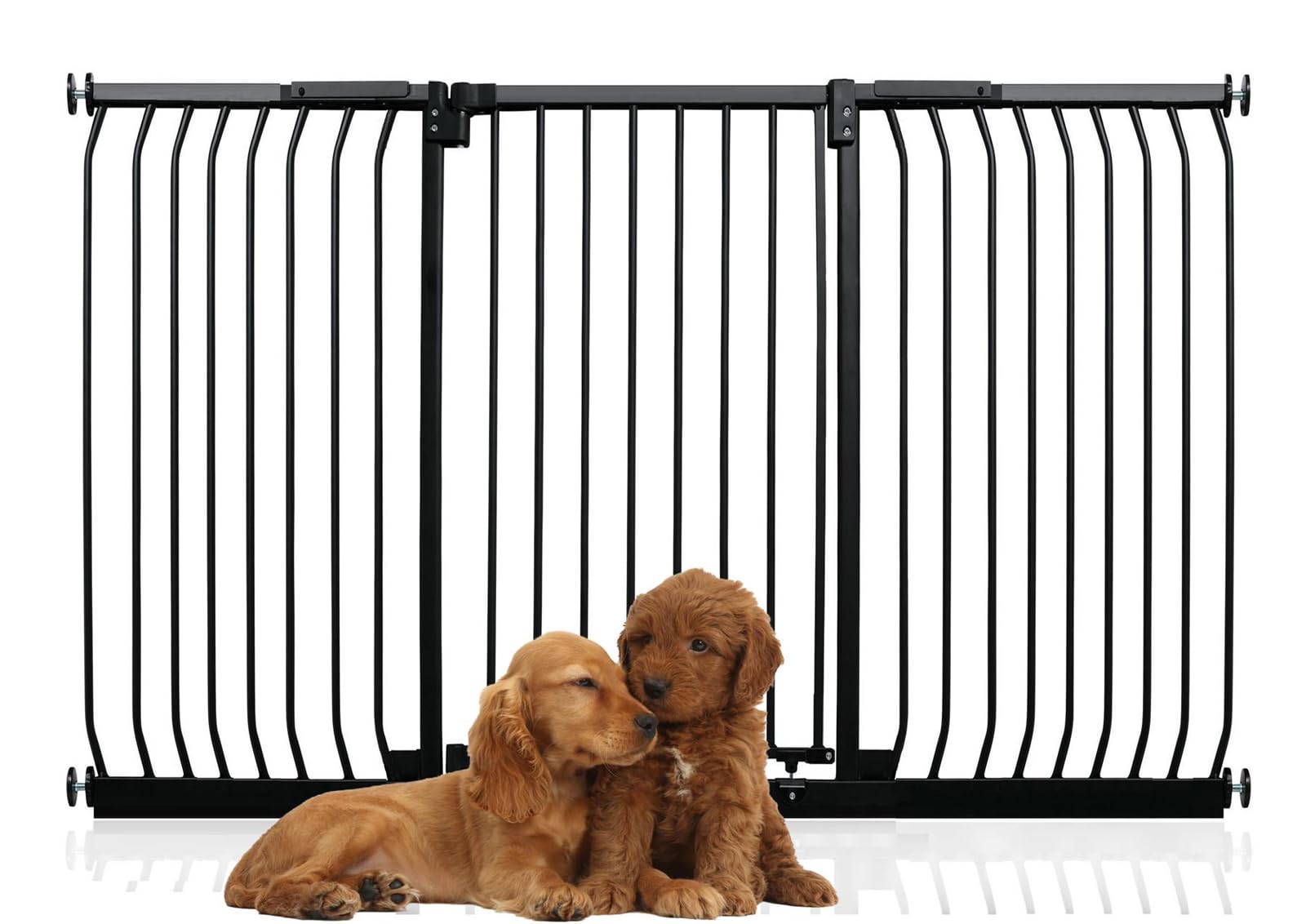 Bettacare Extra Tall Elite Dog Gate, 188cm - 197cm, Matt Black, Extra Tall 100cm in Height, Pressure Fit Pet Gate for Dog and Puppy, Pet and Dog Barrier, Easy Installation