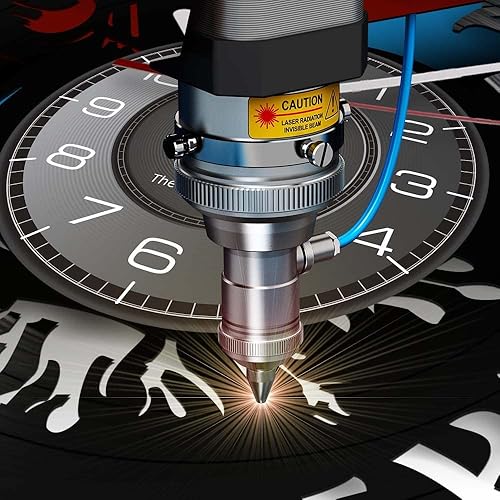 Miniatura 8 de Reloj de pared de disco de vinilo de bomberos de 12 pulgadas, diseño moderno, decorativo, lucha contra incendios, silencioso, sin tictac, funciona