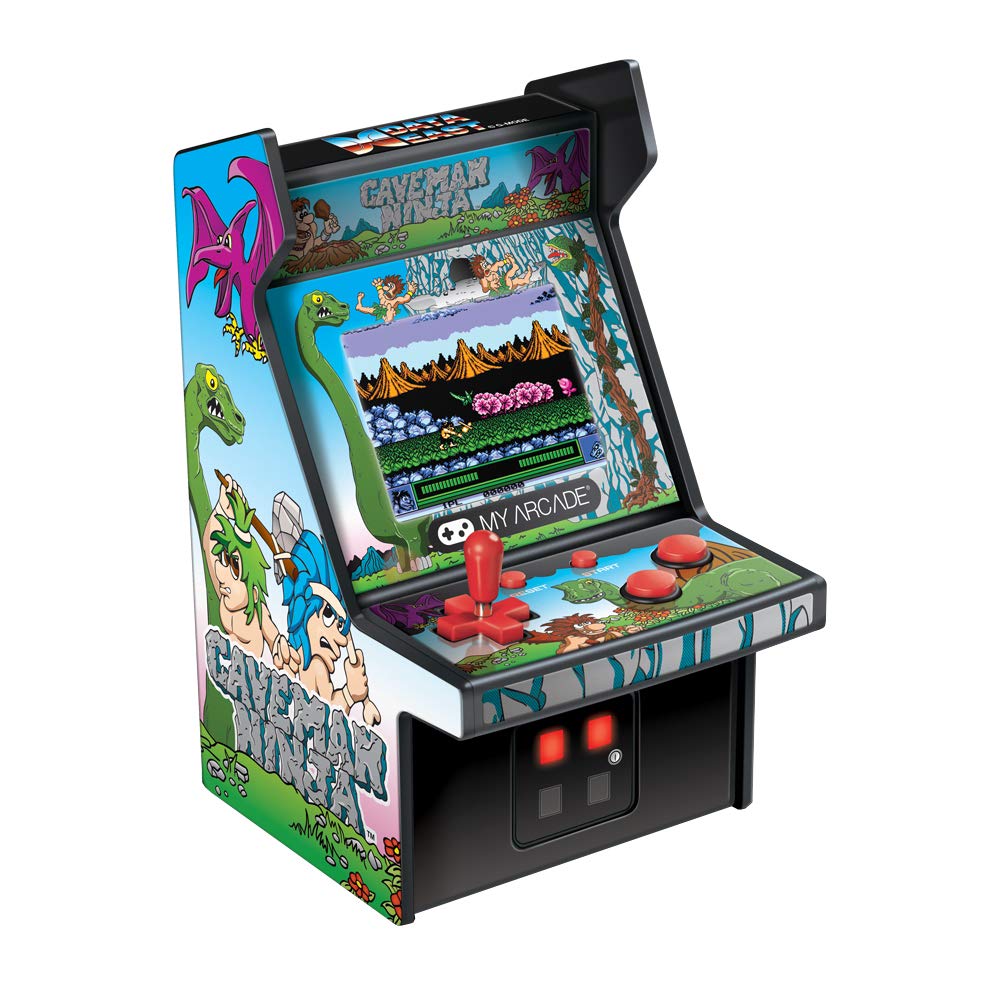 Amazon.com: My Arcade Micro Player Mini Arcade Machine: Caveman Ninja Video  Game, Fully Playable, 6.75 Inch Collectible, Color Display, Speaker, Volume  Buttons, Headphone Jack, Battery or Micro USB Powered : Toys &