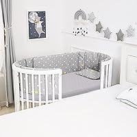 Vista 9 de Colchón de moisés para bebé compatible con Dream On Me/Fisher-Price Baby Bedside Sleeper, transpirable, espuma premium, forma ovalada con funda