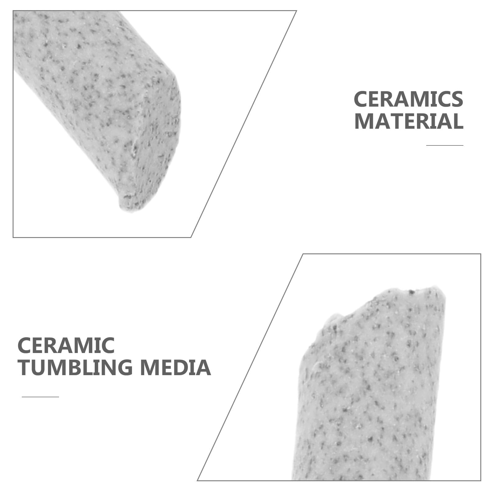 Médias de polissage pour tonneau : granulés de céramique 6 x 12 mm - Médias de polissage réutilisables - Accessoires de final pour apprêts de bijoux et pierres précieuses