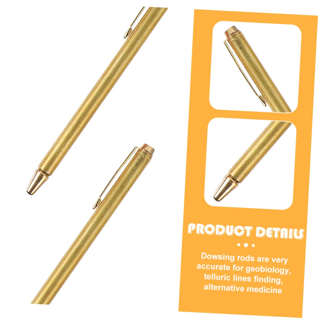 OUNONA 2pcs Retractable Dowsing Rods Pen Shape l Rods for Geobiology Accurate Divining Portable Spirit Seeker