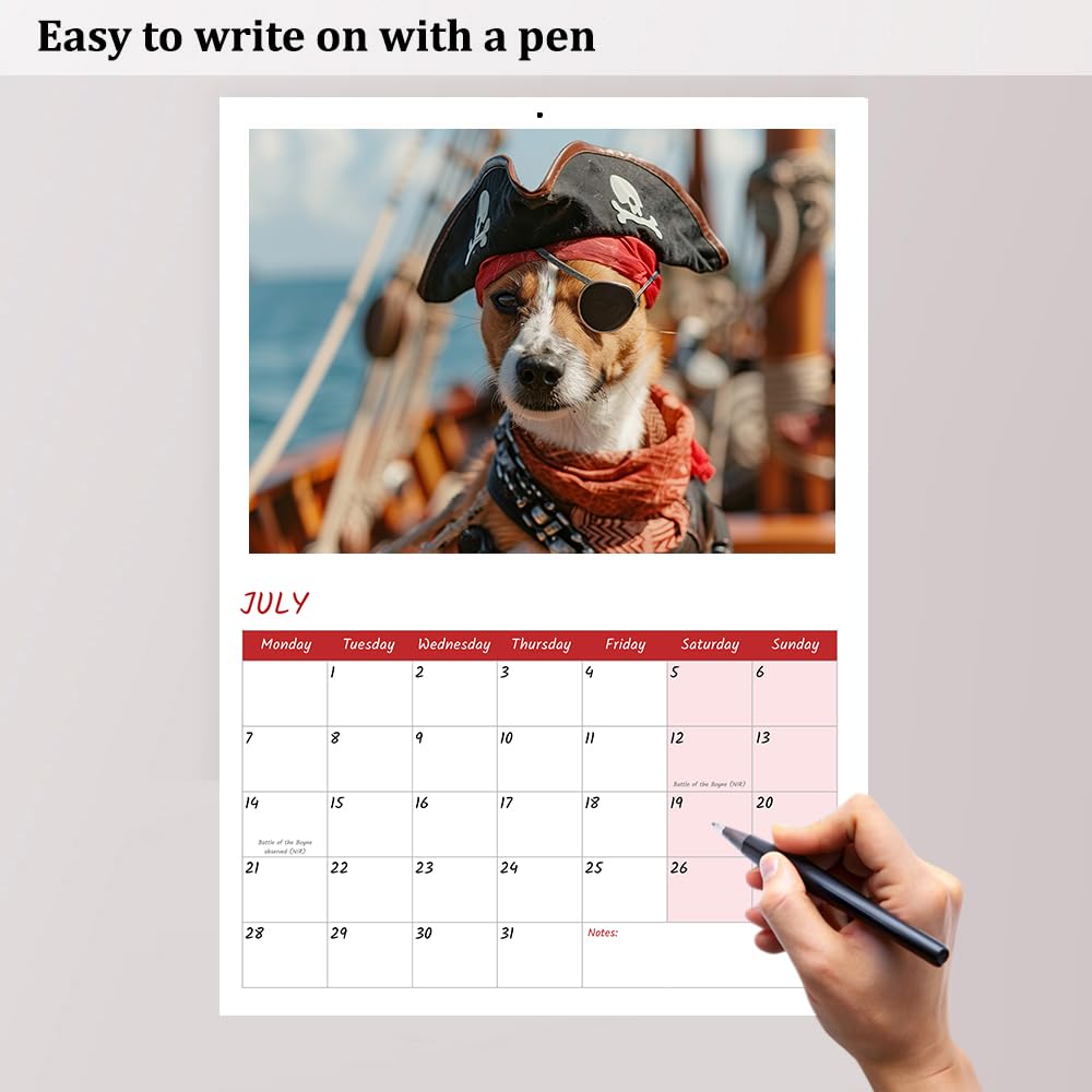 A4 Crazy Canines Wall Calendar 2026 UK 12 Months 2026 Calendar Month to View Funny Dog Calendar 2026 Papa Prints - Image 4