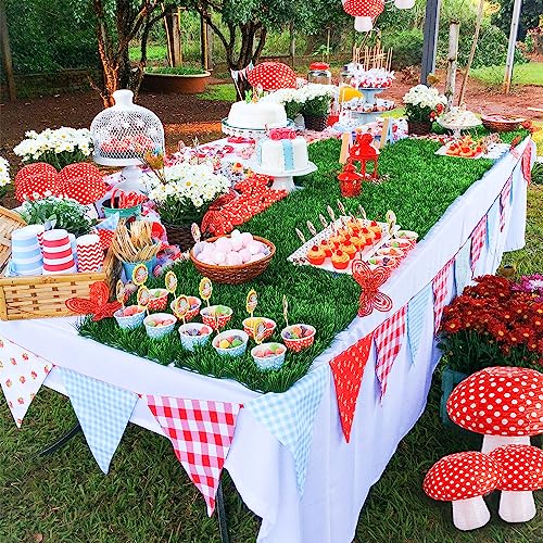Image of Mushroom Paper Lanterns 6 Pcs Mushroom Hanging Paper Lanterns 3 Size Paper Lantern Bedroom for Alice in Wonderland Themed Birthday Baby Shower Fairy Theme Party Decorations