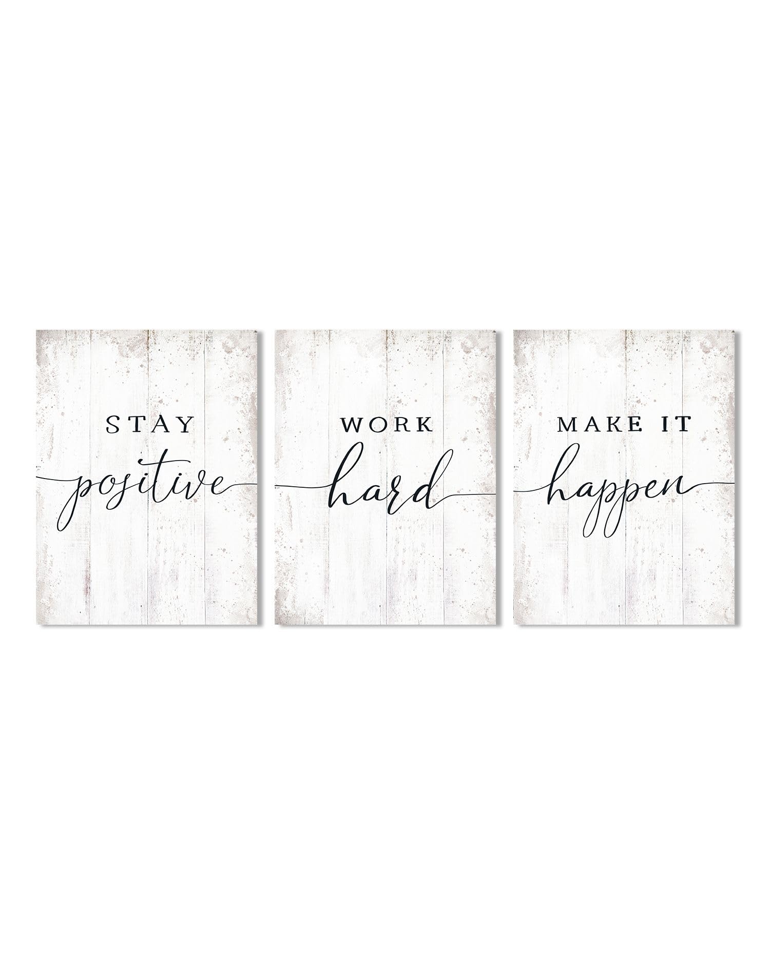 Inspirational Quotes Office Wall Art: Motivational Poster Positive Sayings Office Wall Decor, White Motivation Picture Inspirational Prints 6 Piece 12x16"