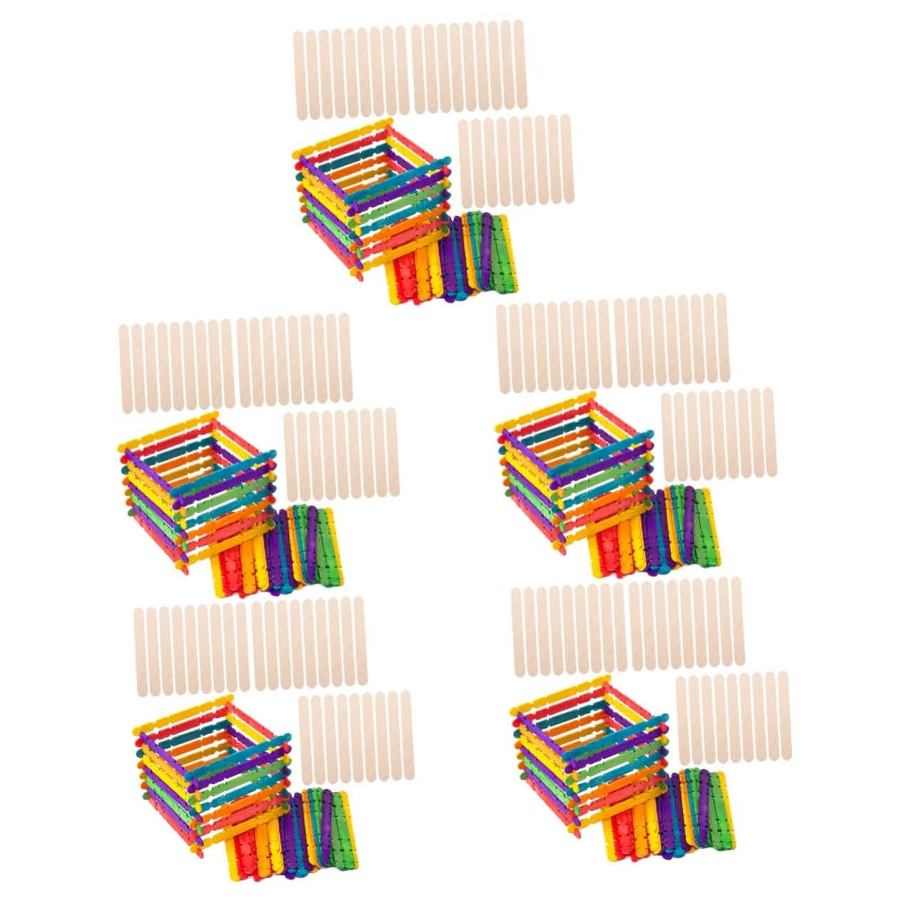 SEWACC 500piezas Palitos De Madera Para Manualidades Palitos De Helado Coloridos y Perfectos Para Hacer y Proyectos Jardín