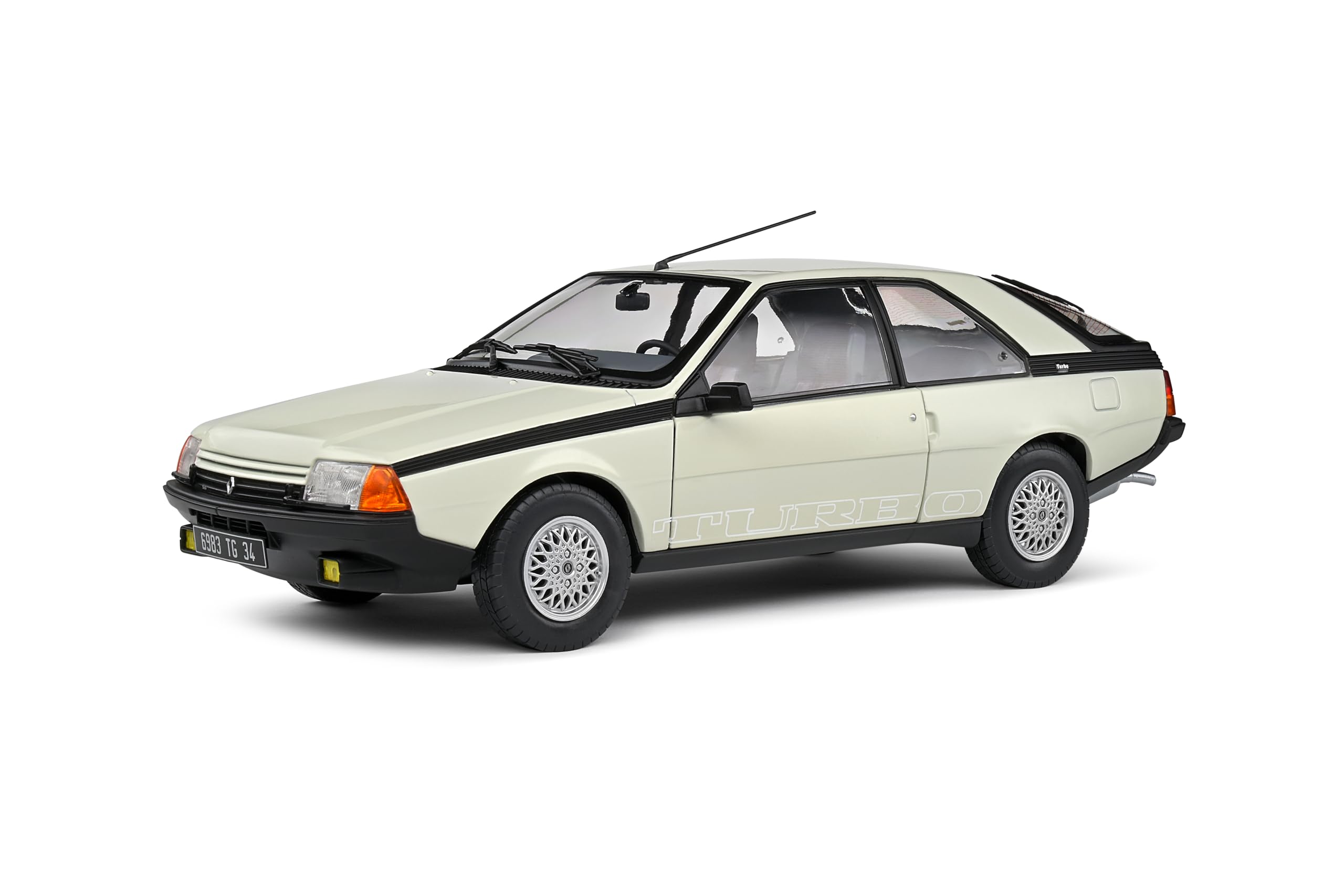 Miniature Solido 1/18 - Renault Fuego Turbo 1985, Couleur Blanche (neuf, Prévente)