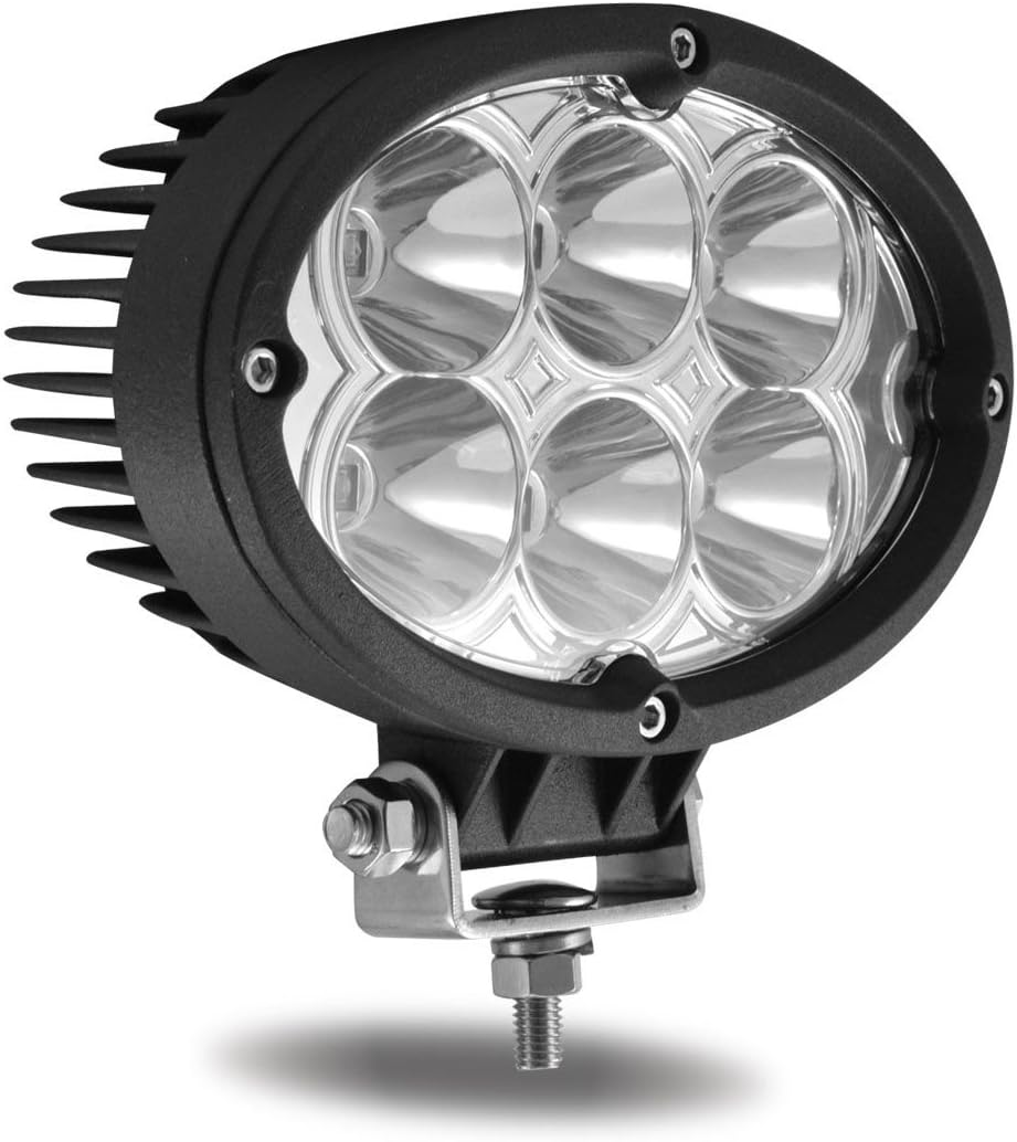 TRUXTLED-U9 6" Universal Oval LED Spot Work Lamp 6 Diodes 5400 Lumens