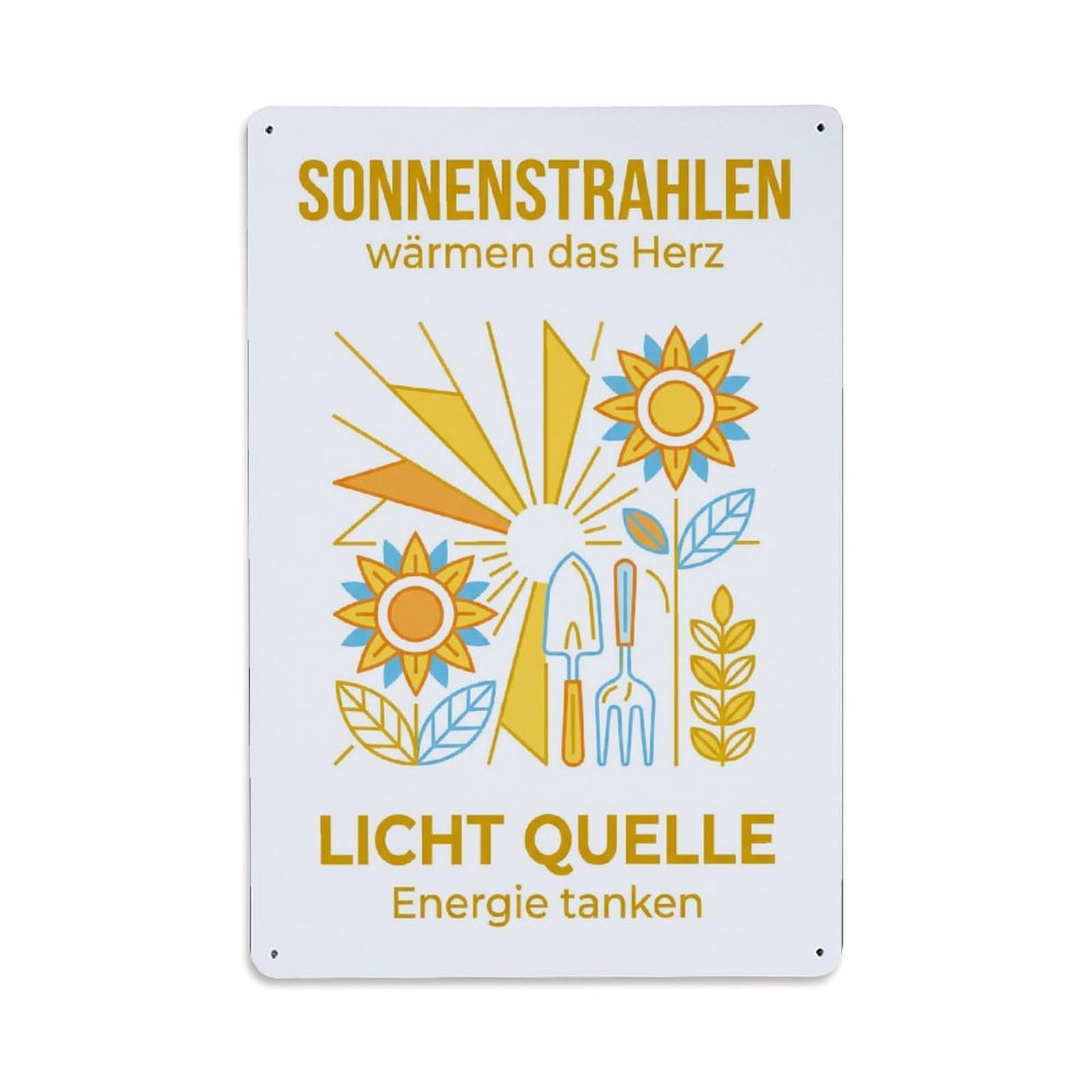 Vintage Funny Garden Sunshine Mood Lush Metal Tin Sign