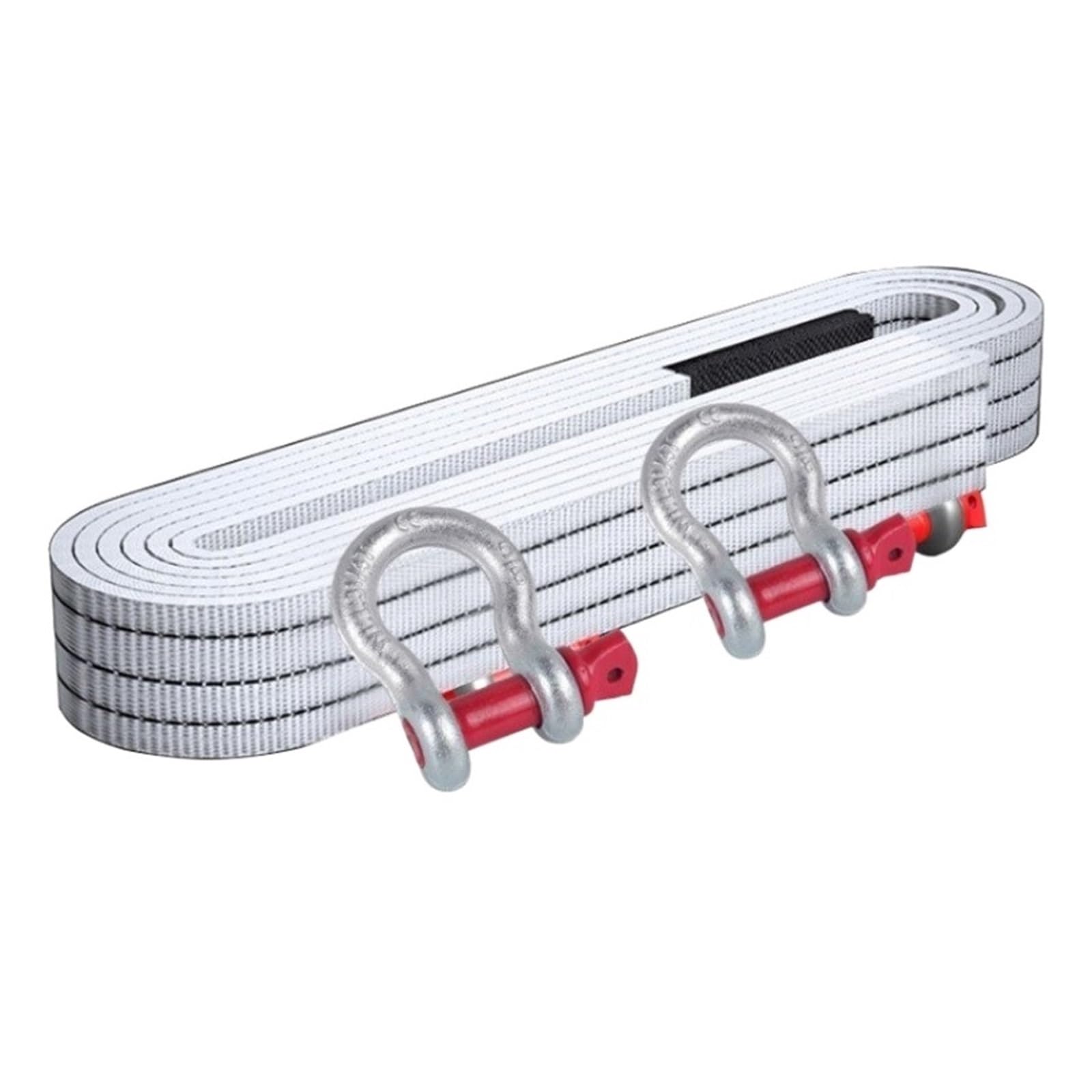 Terenowy Pasek Holowniczy Heavy Duty Lina Holownicza 6/12/18 Ton Kabel Wciągarki Ze Stalową Klamrą Przedłużacz Do Samochodów Ciężarowych SUV ATV Solidna I Niezawodna(5m(12Ton))