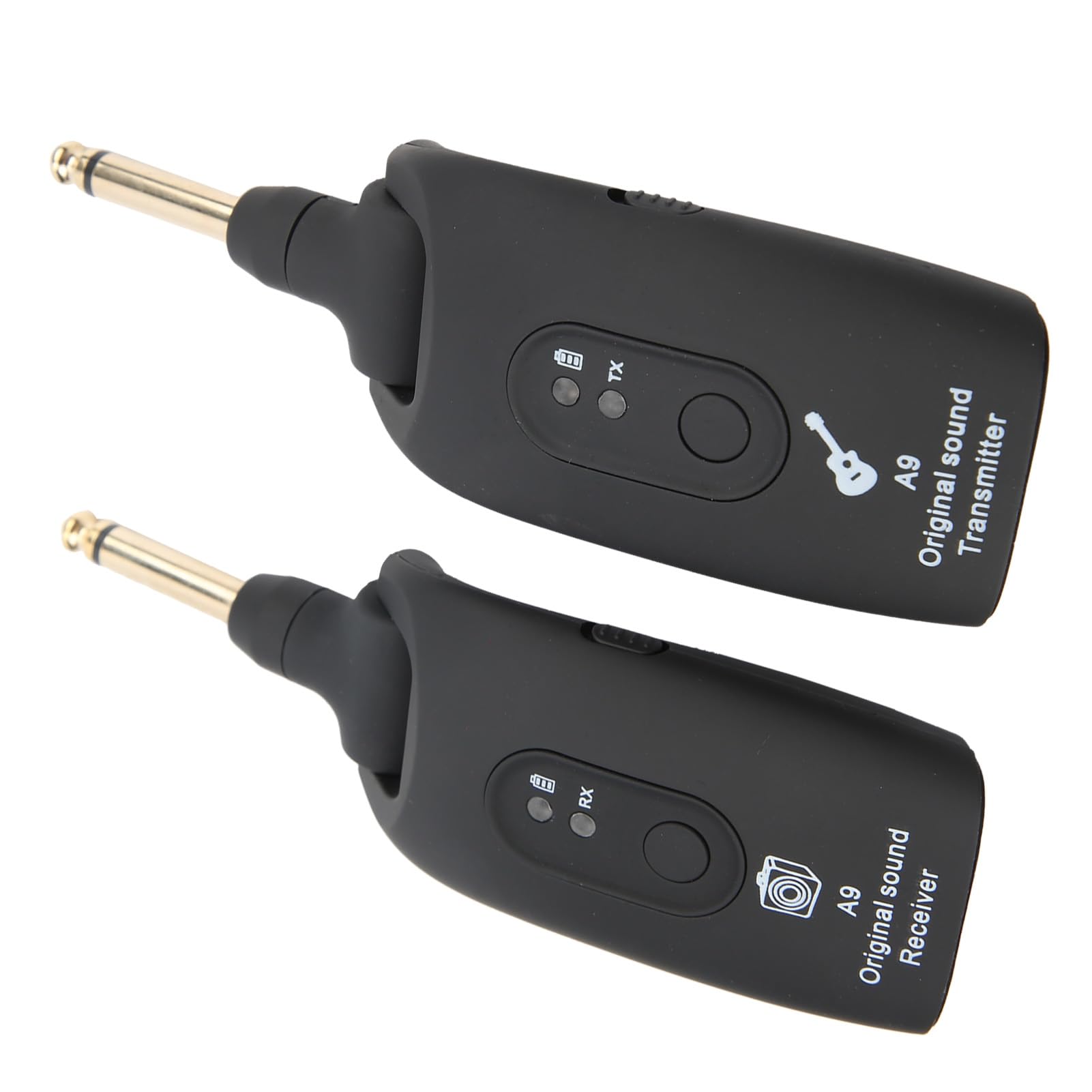 Bezprzewodowa gitara Transceiver Gitara elektryczna Akumulator Audio System bezprzewodowy Zdalny odbiór kabla gitarowego (czarny)