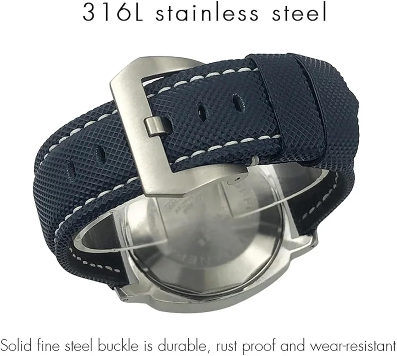 TOPBD Carbon Fiber Calfskin Watchband 24mm 26mm Fit for Panerai LUMINOR Submersible PAM01119 01663 Nylon Watch Strap