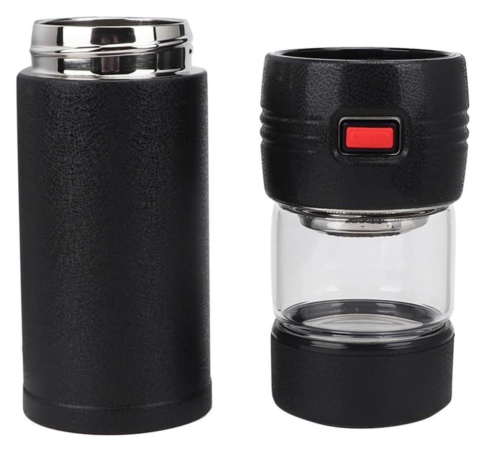 Tazza con infusore per tè, tazza termica portatile in acciaio inox, a doppio strato, con filtro separatore portatile con infusore, per casa, ufficio, viaggi