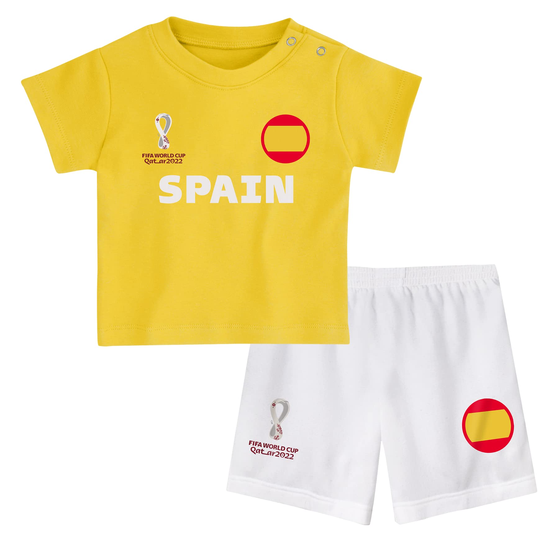 Spain, Official Fifa 2022 Tee & Short Set Away Country Tee & Shorts Set, Children's 24 Months
