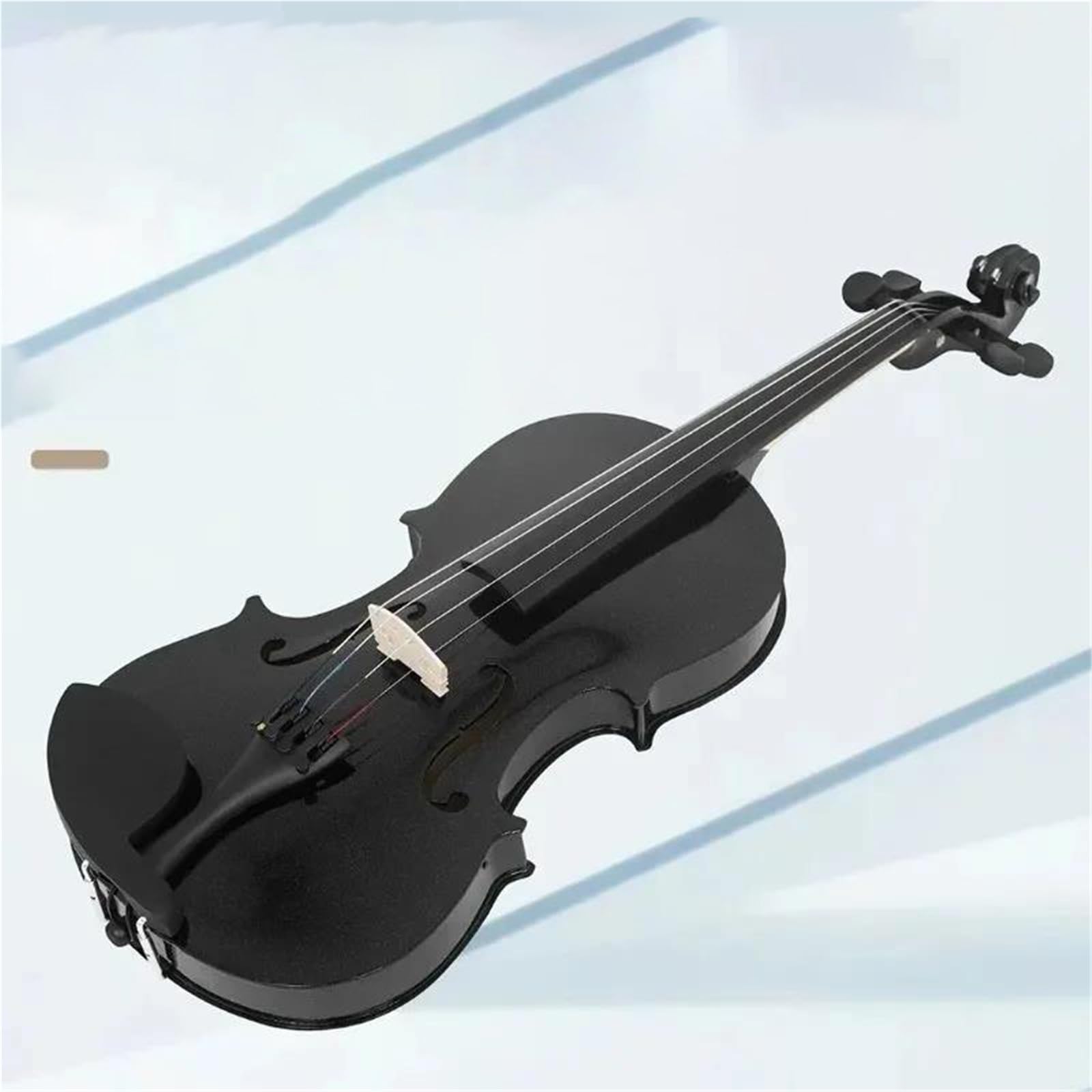 Conjunto De Violín Negro Madera Maciza 4/4 Violín Profesional | Un instrumento de nivel profesional adecuado para principiantes.