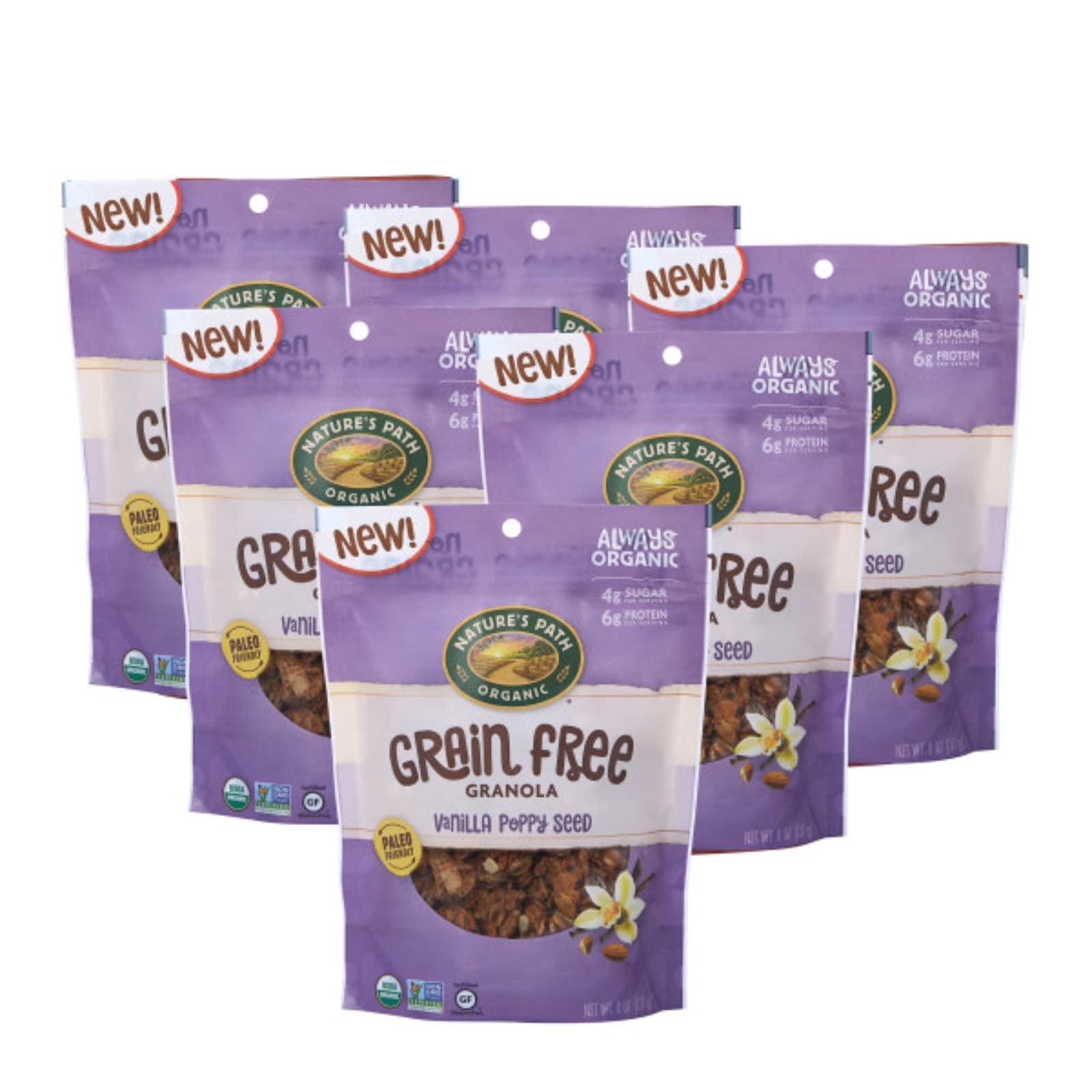 Nature's Path Organic Gluten Free Granola Vanilla Poppy Seed 8 Oz Po | amzdealz
