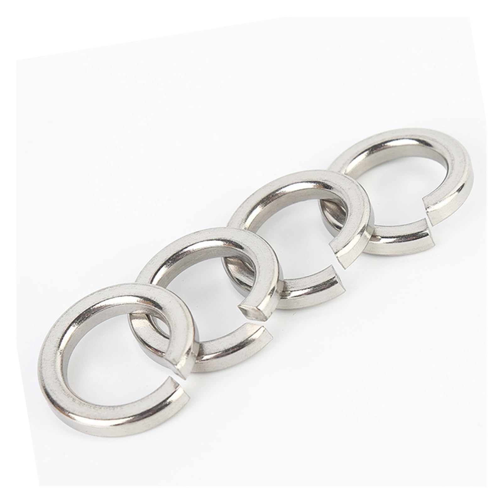 DHAEY SeroNi 10/50/ 100 Stück Feder-Split-Lock-Unterlegscheibe, elastische Dichtung, M1,6, M2, M2,5, M3, M4, M5, M6, M8, M10, M12, M16, M24, M27, M30, Edelstahl A2 Gasket(M20,50Pcs)