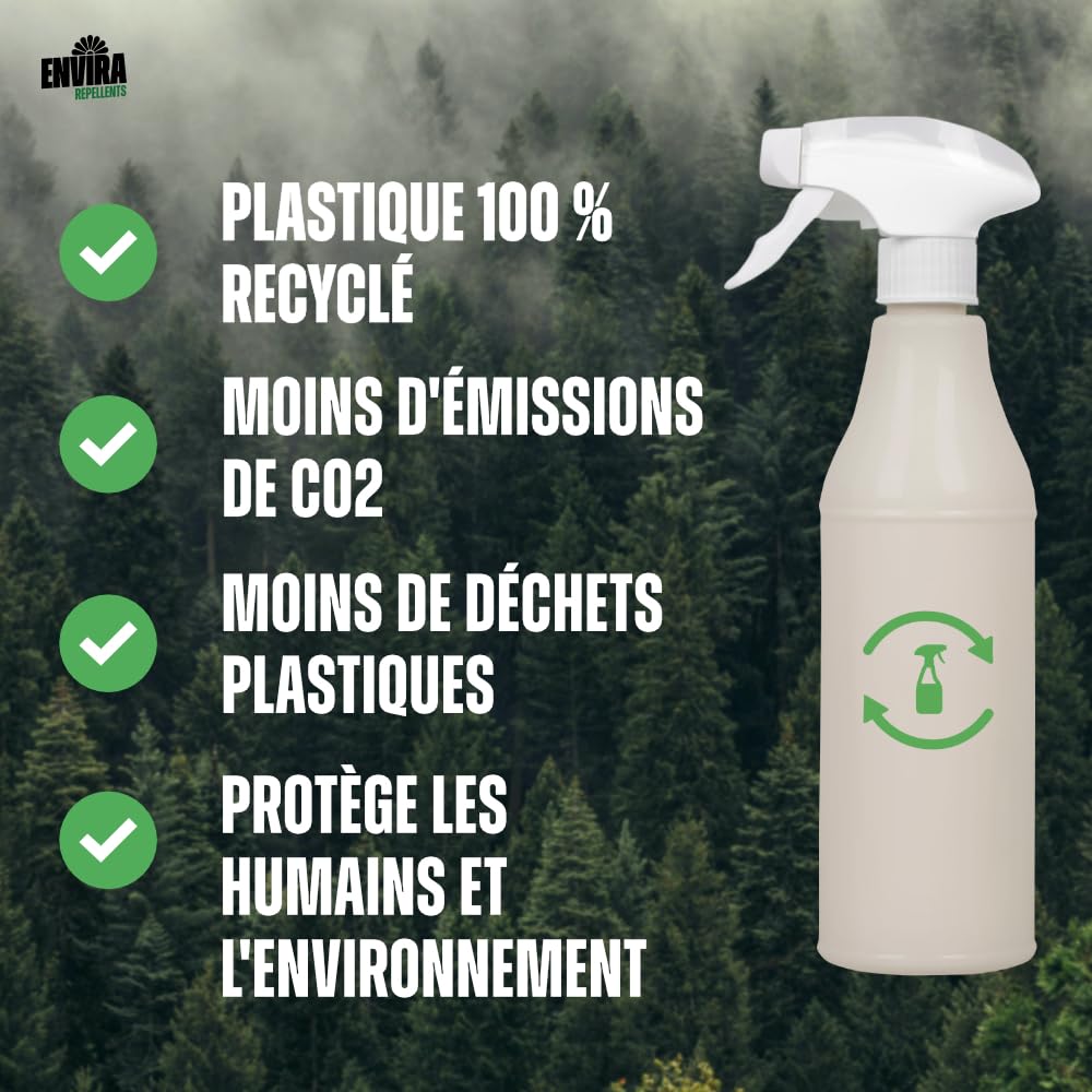 Envira Spray Anti-Mites - Anti-Mites à Action Longue Durée - anti mites alimentaires - sans Odeur & A Base d'eau - 2 L