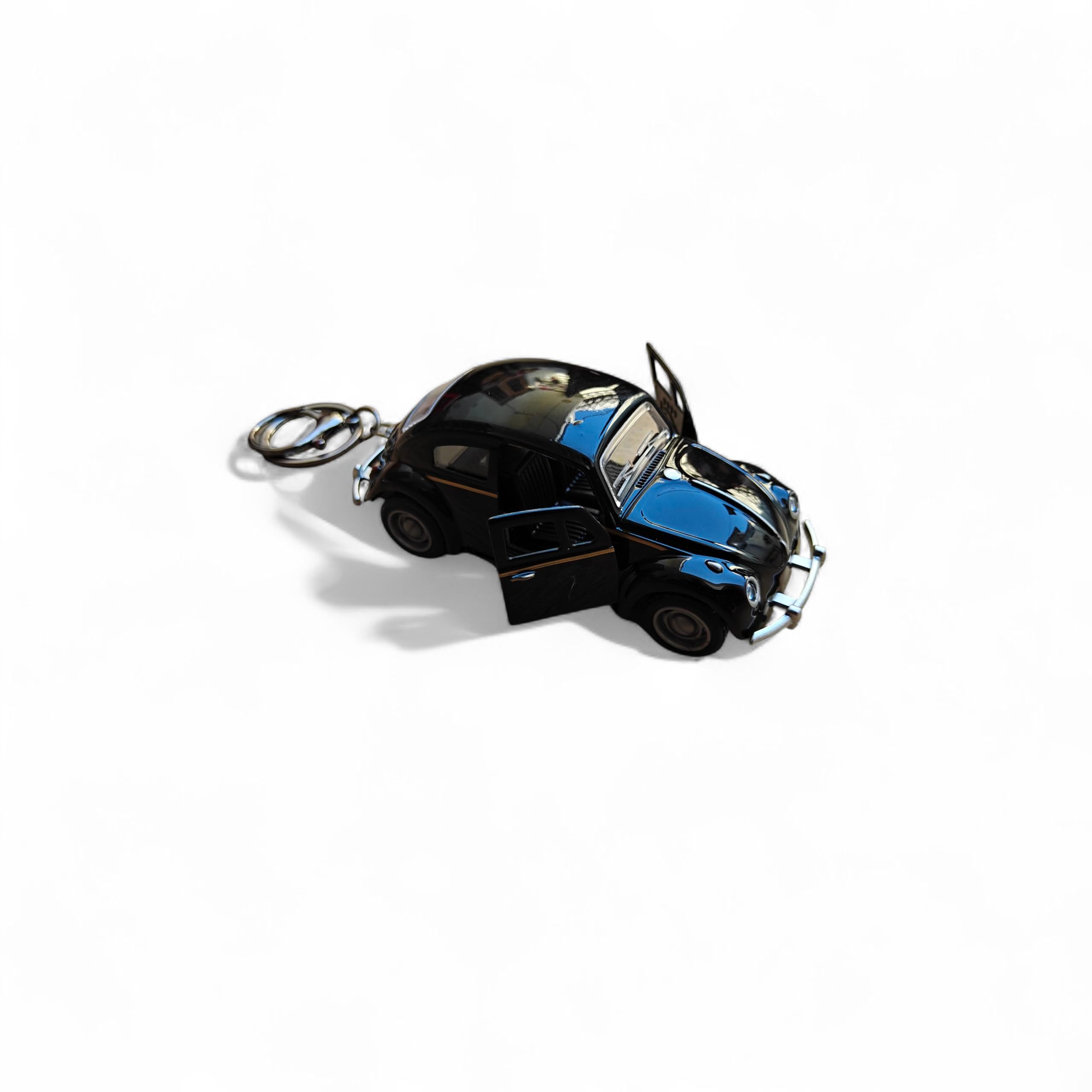 Antique Pull Back Full Metal Vintage Car | Doors Open | Premium ABS Plastic Keychain For Car Dashboard | For Gifting | For Children (Black)-image-20
