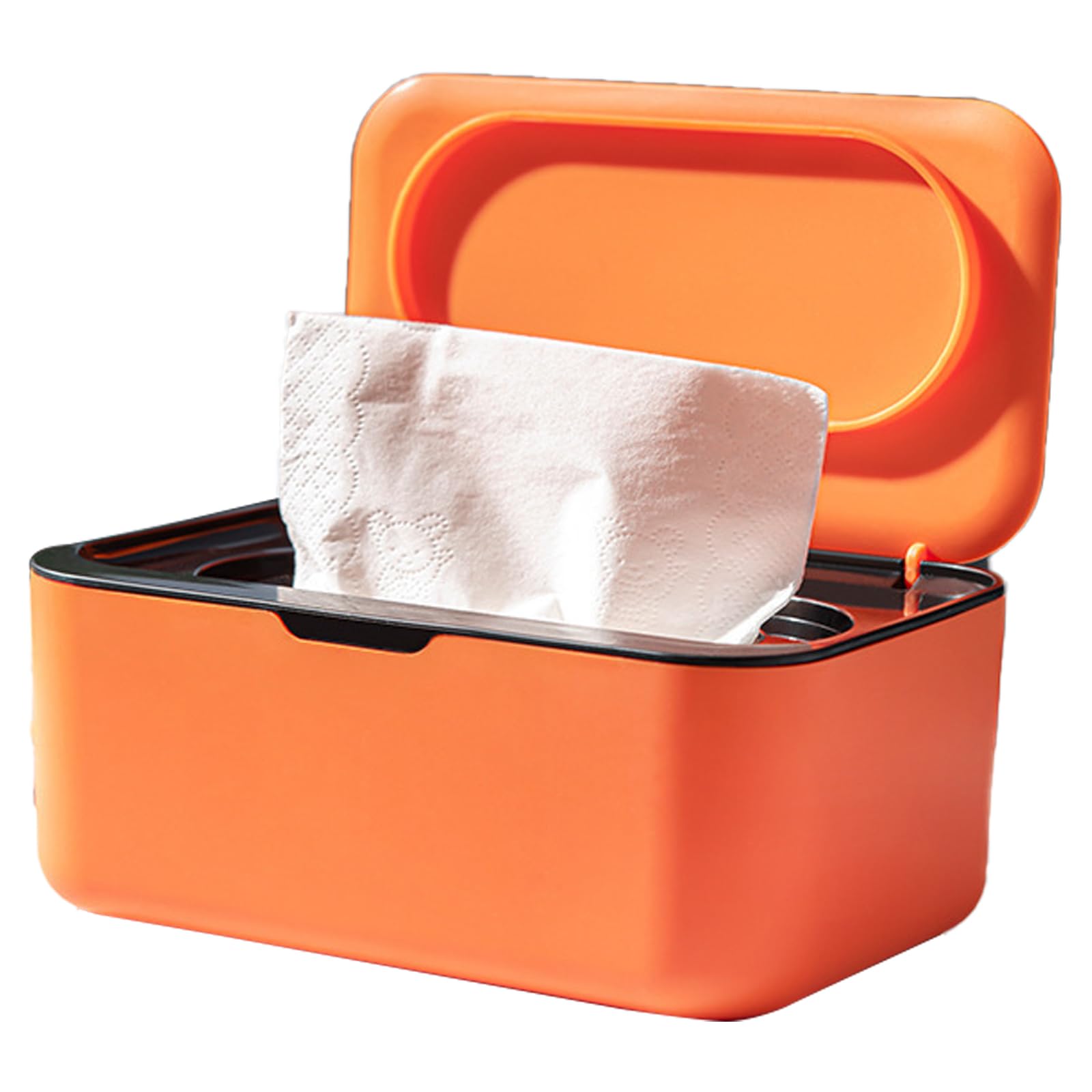 Buxuaaaa Paper Towel Container with Lid Elegant Tissue Storage Box Refillable Napkin Dispenser Stylish Wet Storage Case Bathroom Tissue Dispenser
