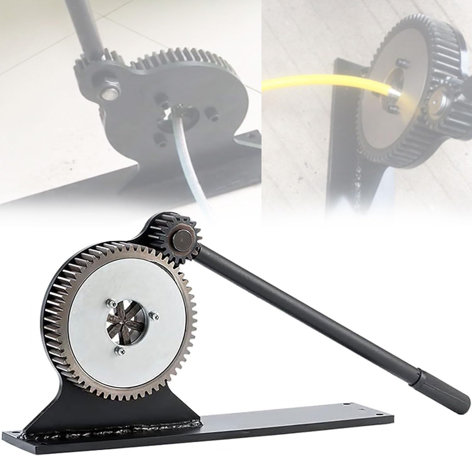 6-32mm Manual Hose Crimper, Mechanical Gear Crimping Machine for Inlet, Return & Outlet Pipes Pumps, High Efficiency Tool